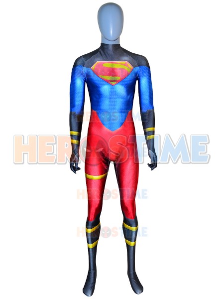 Superboy Suit Dc Comics Printed Spandex Cosplay Costume